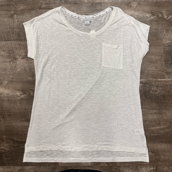 Liz Claiborne Tops - Liz Claiborne White Short Sleeve Shirt Size Large